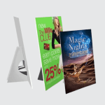 white pvc counter cards